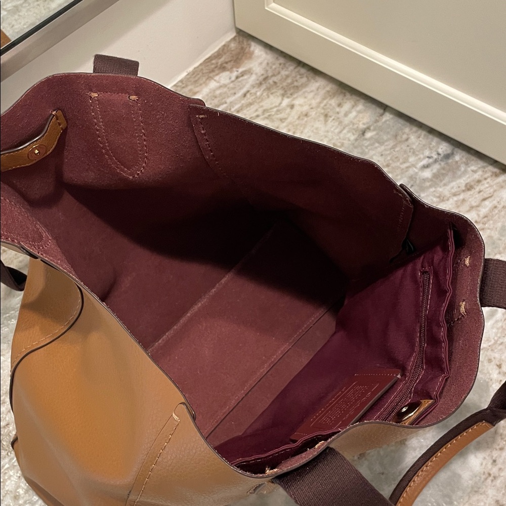 Coach Brown Leather Tote Bag - Picture 6 of 10